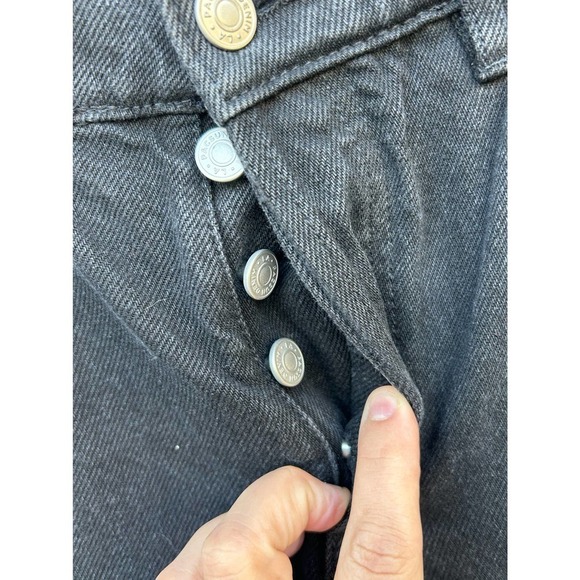 PacSun High Rise Straight Buttonfly Raw Hem Jeans 27 - Picture 4 of 9